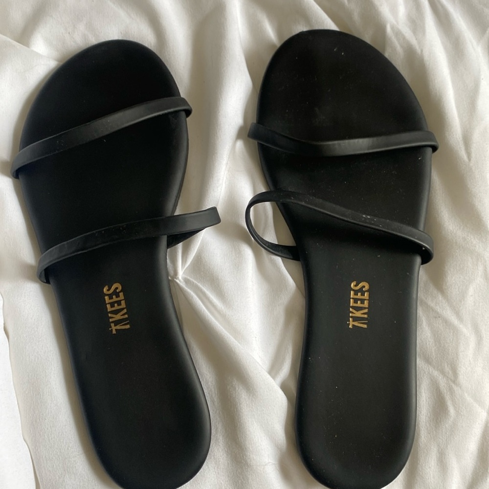 Tkees Gemma Vegan Black Sandals